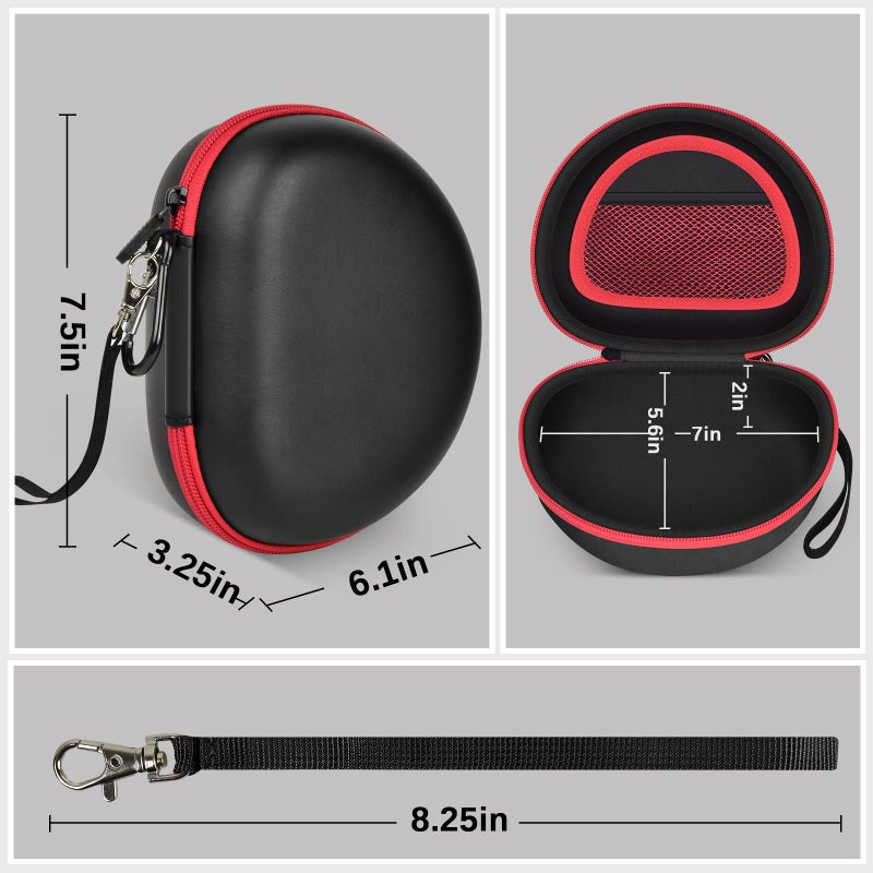 Comecase Headphone Case for Picun B8 P26/ for Beats Solo 4, Studio Pro, Solo3, Studio3 On-Ear Headphones More Foldable Bluetooth Wireless Headset (Extra Large) - Black - Image 5